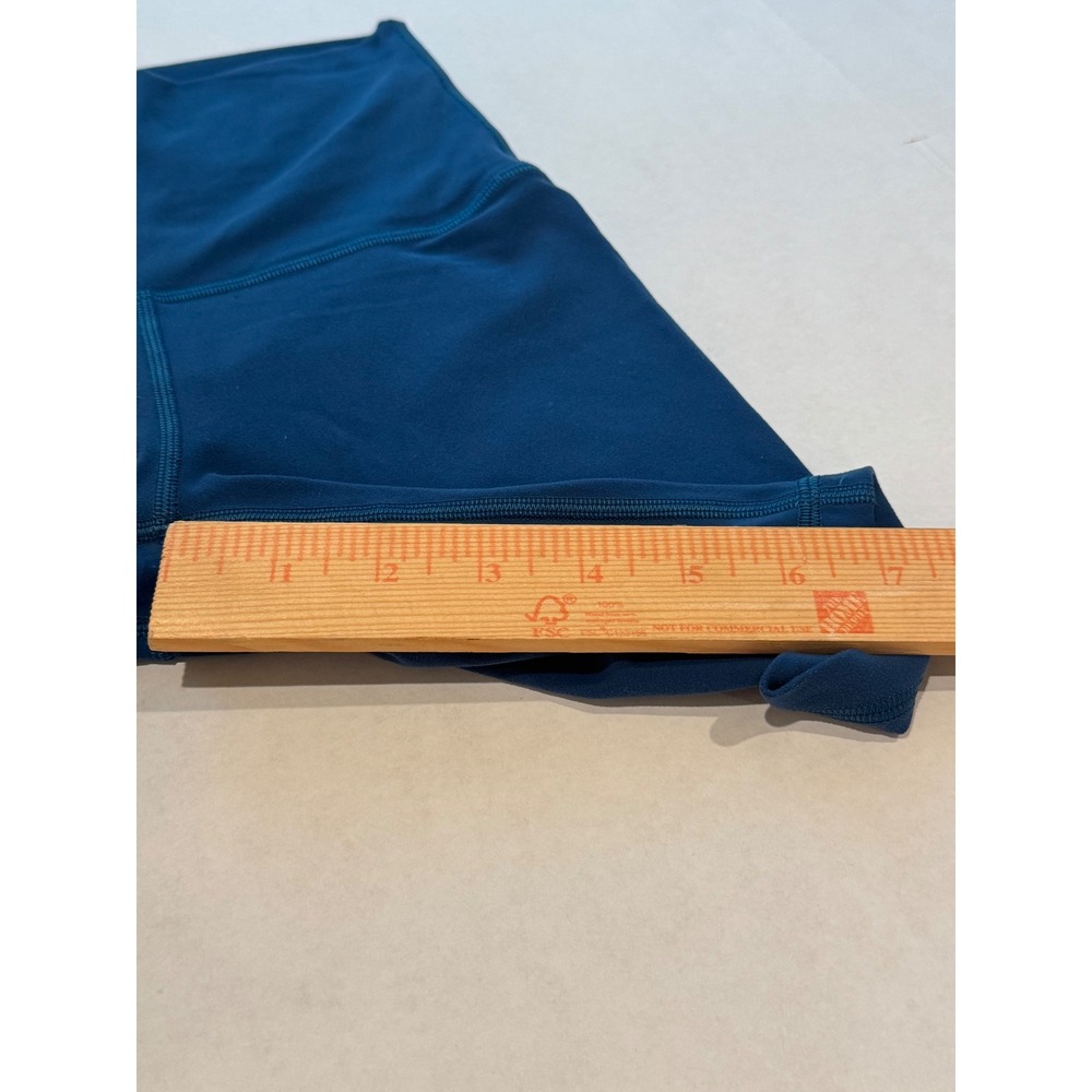 Lululemon Align Biker Shorts Womens 0 Teal Blue Nulu High Rise 6" Inseam Yoga - Picture 7 of 8